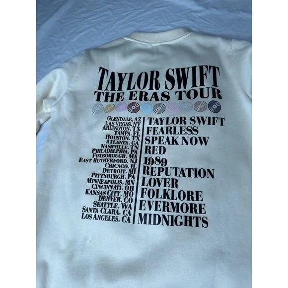 Taylor Swift Women’s The Era's Your Graphic Sweatshirt in Cream, Size M - Picture 4 of 8